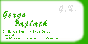 gergo majlath business card